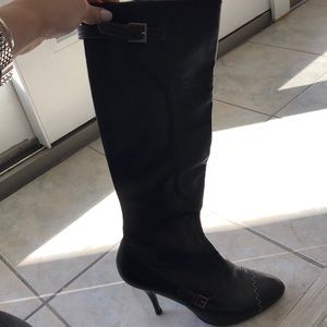 Salvator Ferragamo brown leather boot